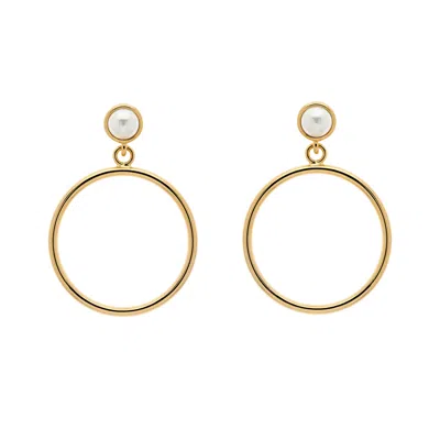 Emma Holland Jewellery Women's Gold Hoop & Pearl Hoop Earrings
