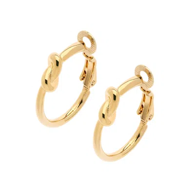 Emma Holland Jewellery Women's Gold Knot Hoop Clip Earrings