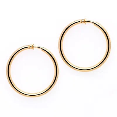 Emma Holland Jewellery Women's Gold Large Hoop Clip On Earrings