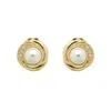 Emma Holland Jewellery Women's Gold Pearl & Crystal Stud Clip Earrings In Gold