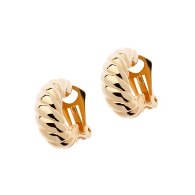 Emma Holland Jewellery Women's Gold Plated Twist Clip On Earrings