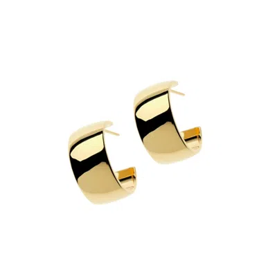 Emma Holland Jewellery Women's Gold Polished Hoop Earrings
