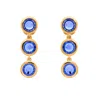 Emma Holland Jewellery Women's Gold / Purple Blue Violet Crystal Drop Clip Earrings In Multi