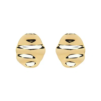 Emma Holland Jewellery Women's Gold Ripple Clip Earrings