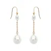 Emma Holland Jewellery Women's Gold / White Baroque Pearl & Chain Drop Earrings In Multi