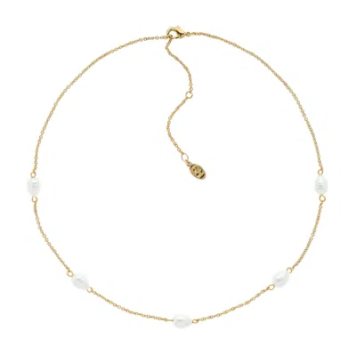 Emma Holland Jewellery Women's Gold / White Baroque Pearl & Gold Chain Necklace In Multi