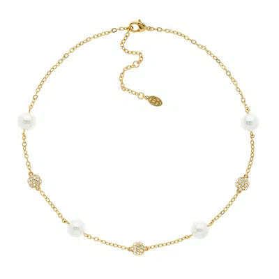 Emma Holland Jewellery Women's Gold / White Gold, Crystal & Pearl Luxury Necklace