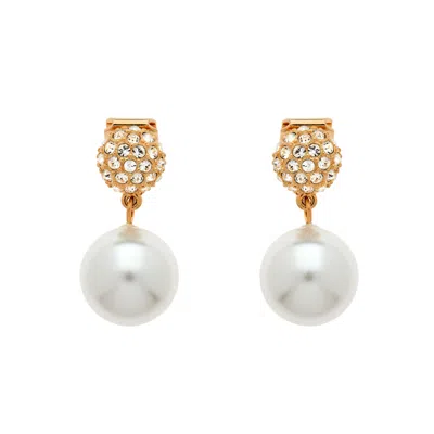 Emma Holland Jewellery Women's Gold / White Gold, Pave Crystal & Pearl Clip Earrings In Multi