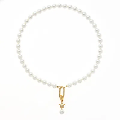 Emma Holland Jewellery Women's Gold / White Gold Star & Pearl Charm Necklace In Multi