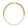 Emma Holland Jewellery Women's Gold / White Pearl & Chain Chunky Necklace