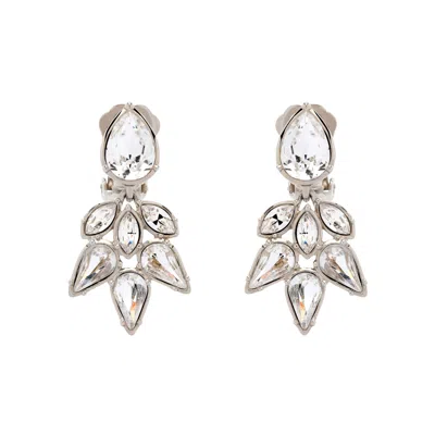 Emma Holland Jewellery Women's Silver Platinum & Crystal Chandelier Clip Earrings