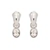 Emma Holland Jewellery Women's Silver Platinum & Crystal Charm Hoop Clip Earrings In Silver