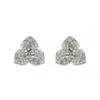 Emma Holland Jewellery Women's Silver Platinum & Crystal Flower Clip Earrings