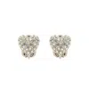 Emma Holland Jewellery Women's Silver Platinum & Crystal Heart Clip Earrings