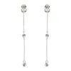 Emma Holland Jewellery Women's Silver Platinum Crystal Droplet Clip Earrings In Silver