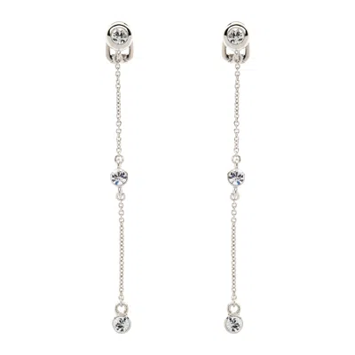Emma Holland Jewellery Women's Silver Platinum Crystal Droplet Clip Earrings
