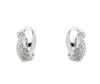 Emma Holland Jewellery Women's Silver Platinum Crystal Twist Clip Earrings In Silver