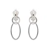 Emma Holland Jewellery Women's Silver Platinum Double Hoop Clip On Earrings In Silver