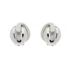 Emma Holland Jewellery Women's Silver Platinum Satin Knot Clip On Earrings In Silver