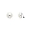 Emma Holland Jewellery Women's White Button Half Pearl Clip Earrings In White