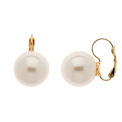 Emma Holland Jewellery Women's White / Gold Gold Leverback & Pearl Earrings In Multi
