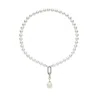 Emma Holland Jewellery Women's White / Silver Pearl Necklace With Baroque Charm Necklace In Metallic