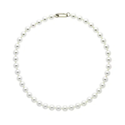 Emma Holland Jewellery Women's White / Silver White Pearl & Platinum Clasp Necklace In Multi