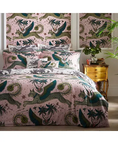 Emma J Shipley Lynx Blush Print Duvet Cover, King In Pink