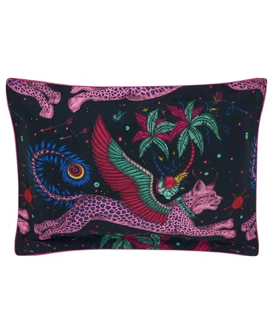 Emma J Shipley Lynx Navy Print 2-piece Sham Set, King In Multi