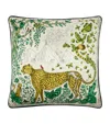 Emma J Shipley Silk-cotton Cheetah Cushion In Yellow