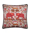 Emma J Shipley Silk-cotton Zambezi Cushion In Red