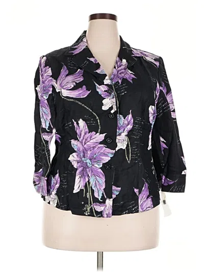 Pre-owned Emma James 3/4 Sleeve Blouse In Black
