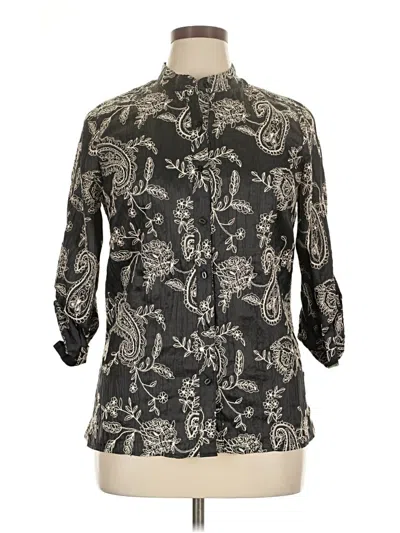 Pre-owned Emma James 3/4 Sleeve Blouse In Gray