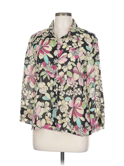 Pre-owned Emma James 3/4 Sleeve Blouse In White