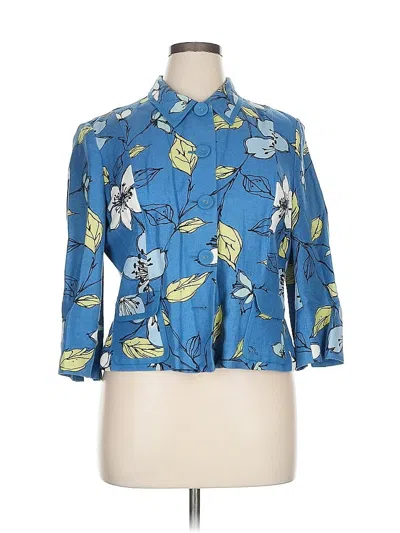 Pre-owned Emma James 3/4 Sleeve Button Down Shirt In Blue