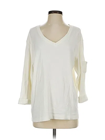 Pre-owned Emma James 3/4 Sleeve Top Ivory V Neck Tops