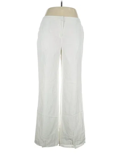 Pre-owned Emma James Linen Pants In Ivory