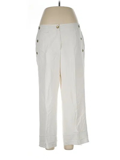 Pre-owned Emma James Linen Pants In Ivory