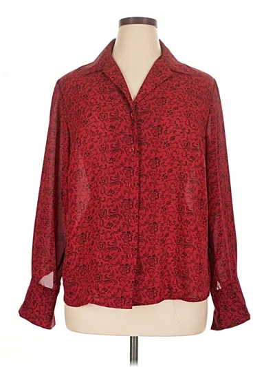 Pre-owned Emma James Long Sleeve Blouse In Red