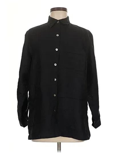 Pre-owned Emma James Long Sleeve Button Down Shirt In Black