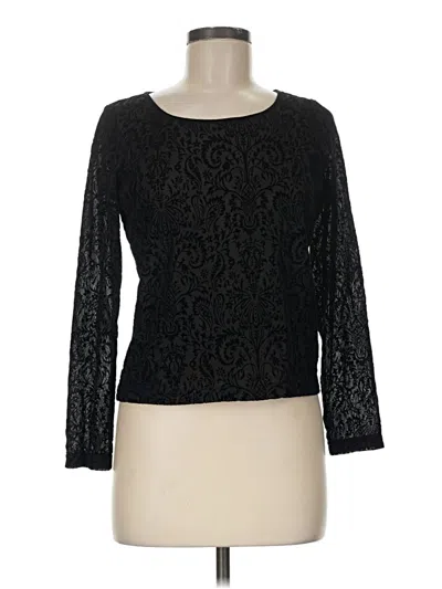 Pre-owned Emma James Long Sleeve Top Black Boatneck Tops