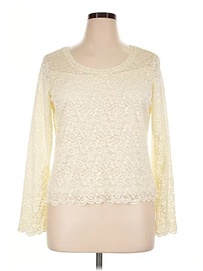 Pre-owned Emma James Long Sleeve Top Ivory Boatneck Tops