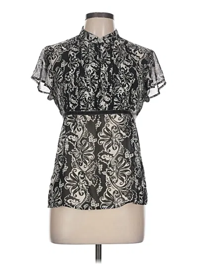 Pre-owned Emma James Short Sleeve Blouse In Black