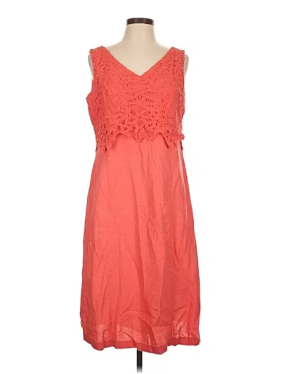 Pre-owned Emma James Sleeveless Top Orange Sweetheart Neckline Tops