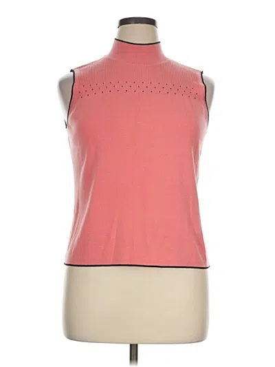 Pre-owned Emma James Sleeveless Top Pink Halter Neckline Tops