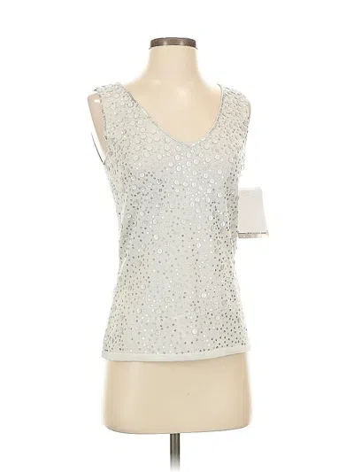 Pre-owned Emma James Sleeveless Top Silver Sweetheart Neckline Tops