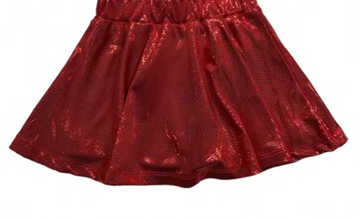 Emma Jean Kids' Girl's Blakely Sparkle Toddler Skort In Red