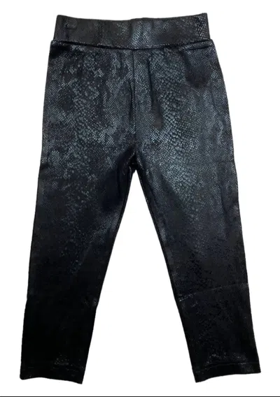 Emma Jean Kids' Girls' Snakeskin Leggings In Black