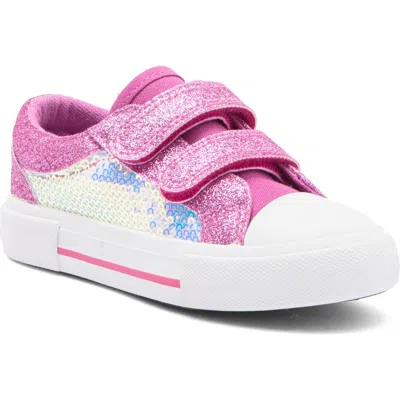 Emma New York Kids' Cap Toe Sneaker In Pink Sequin