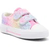 Emma New York Kids' Cap Toe Sneaker In Rainbow Glitter